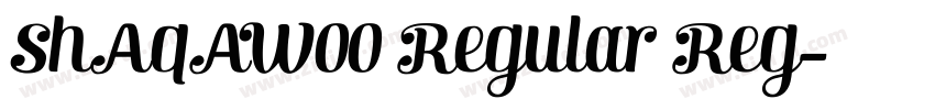 ShAqAW00 Regular Reg字体转换
